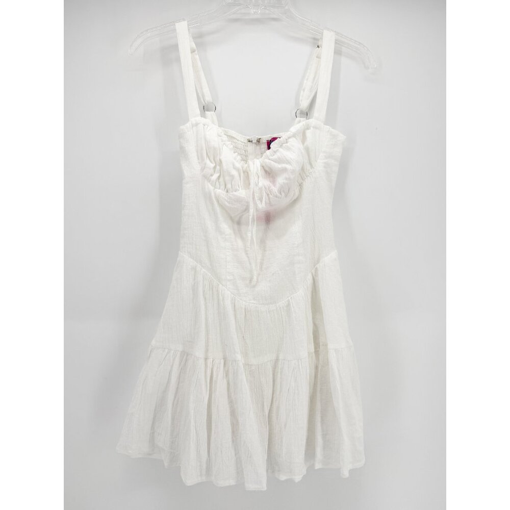 edikted Lenore Cupped Mini White Dress NEW XS - Picture 2 of 12